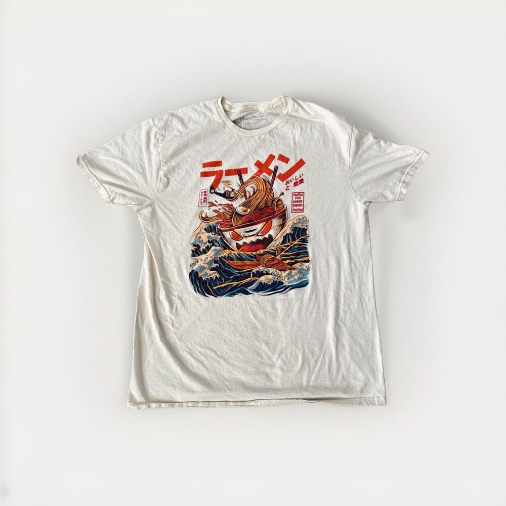 Great Ramen of Kanagawa Kaiju Ramen Threadless Pop Art Tee Large